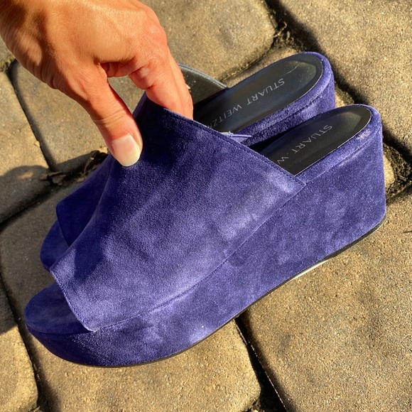 Stuart Weitzman Shoes - NWT Stuart Weitzman Mule Train Suede Wedge